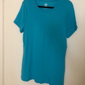Blue tall crew neck tee